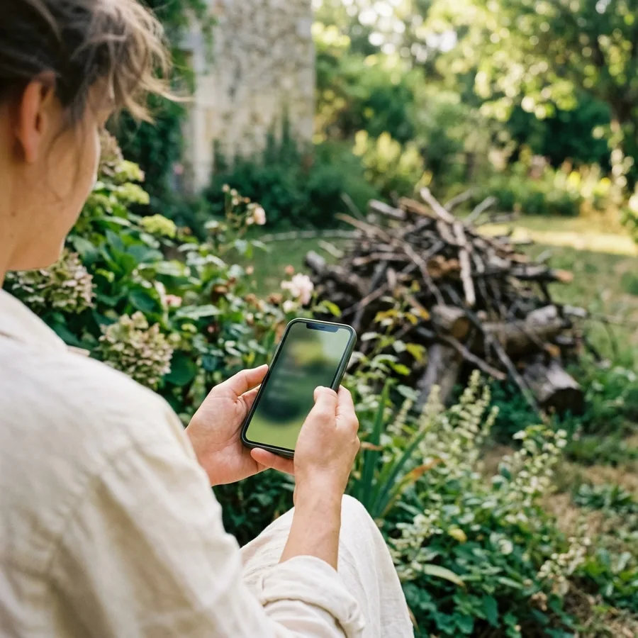 Dépôt d'une demande d'enlèvement de déchets verts depuis un smartphone