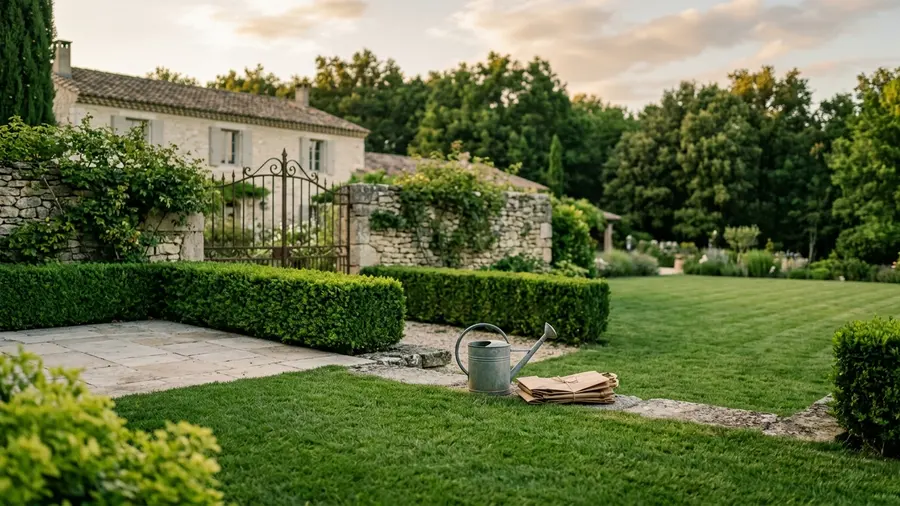 Jardin dégagé après le passage d'un collecteur Releeve